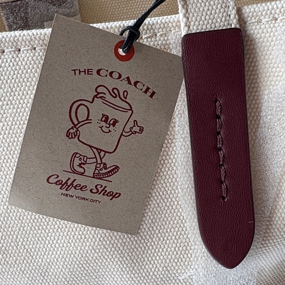 ☕️🍩☕️ THE COACH COFFEE SHOP TOTE ☕️🍩☕️ NWT ☕️🍩☕️ - Picture 5 of 16